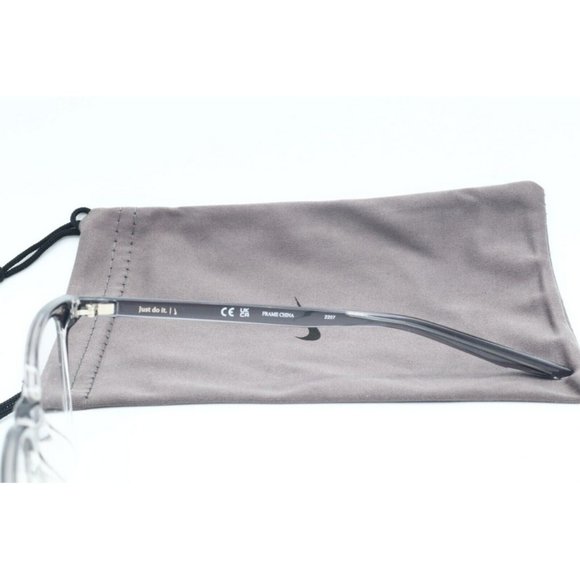 New Nike JUST DO IT NK 7124 035 Square Translucent Gray Eyeglasses Clear Lenses main image 5